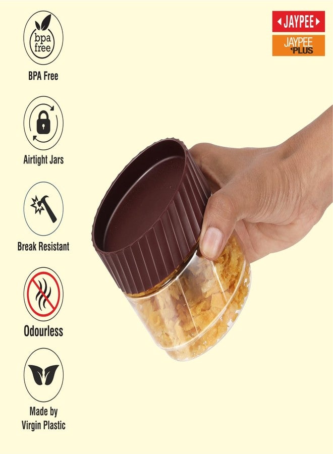 JAYPEE Plastic Kitchen Storage Container With Airtight Lid Stackable|Break Resistant - BPA-Free Plastic |Odour Safe Food Grade |500 ml |Set of 2 (Burgandy) - Image 2